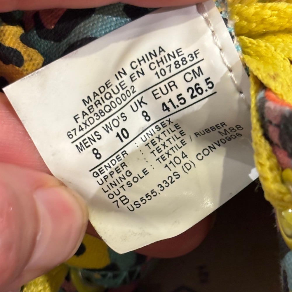 Converse Chuck Taylor All Star Double Upper High Top Mixed Print Sneakers Size 8 - Picture 13 of 14